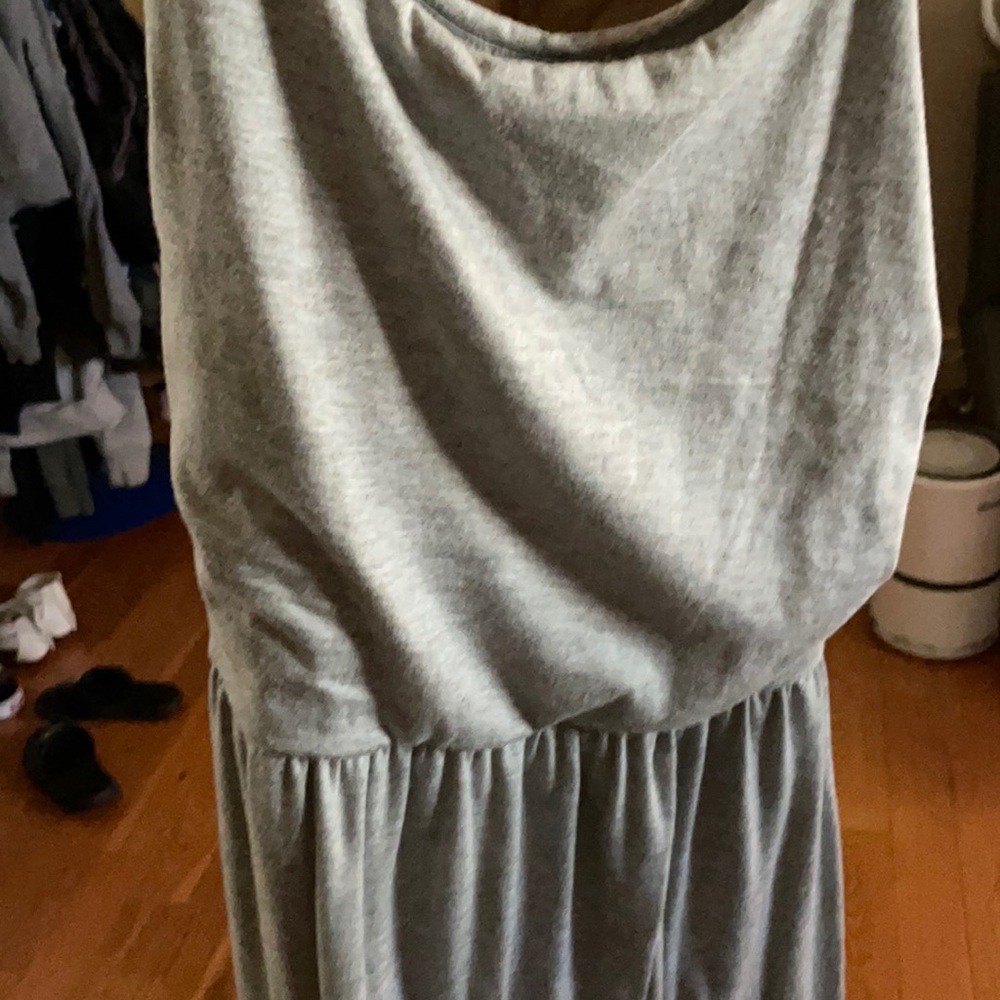 Grey dress with slit in front